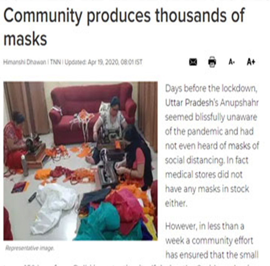 Community Produces Thousands Of Masks